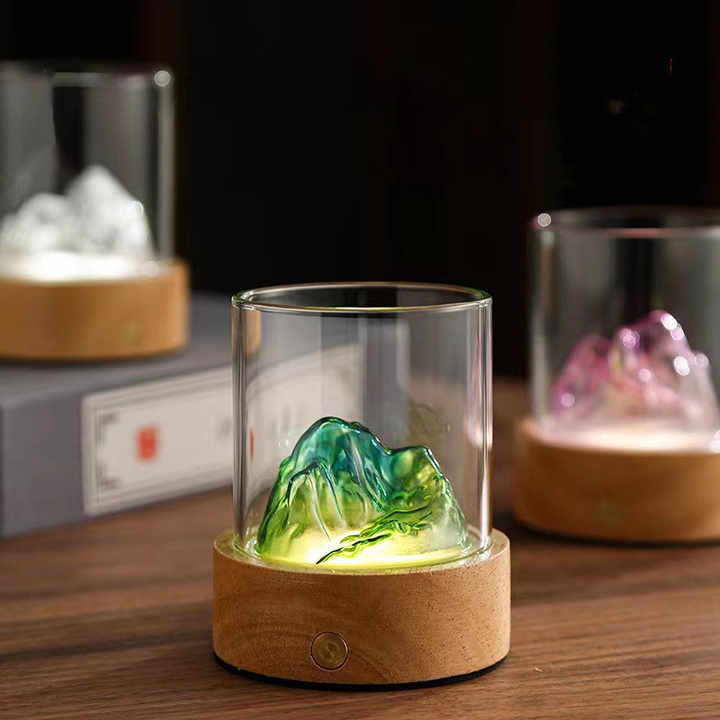 Alpine Glow – Glasberg Nachtlicht mit Touch-Steuerung - MYLUMI HOME -