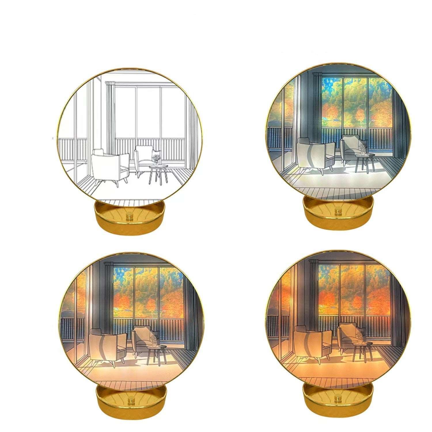 Golden Horizon - LED Kunstlicht - LumiLights Estd. 2026 - Touch Three Colors