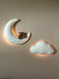 Moonlight Dreama - Mond & Wolken Lichtset - LumiLights Estd. 2026 - With LED light