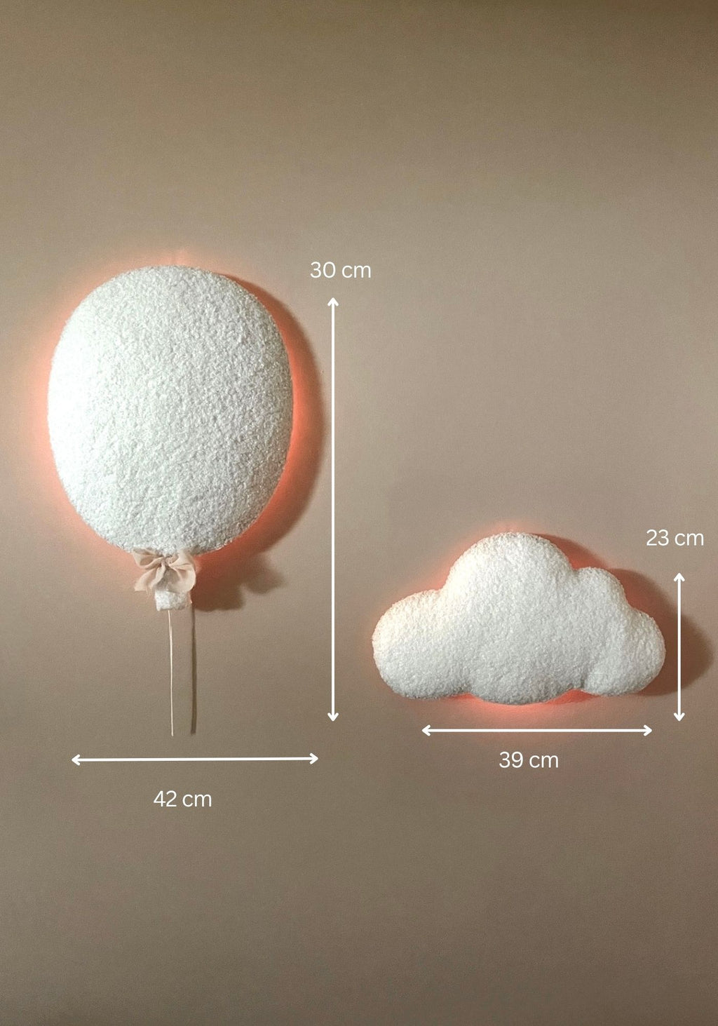 Sky Dreams - Ballon & Wolken Lichtset - LumiLights Estd. 2026 - With LED light